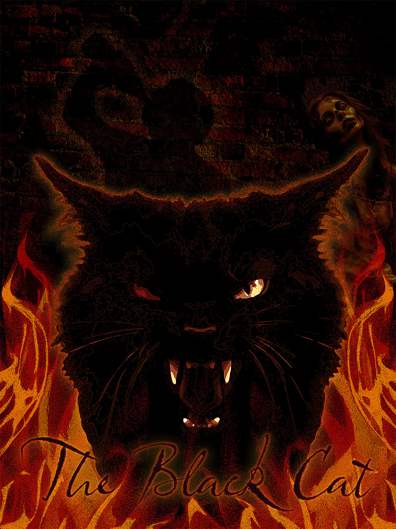 The Black Cat Still 1- Graphic Design Submission by Katt Woodworth
